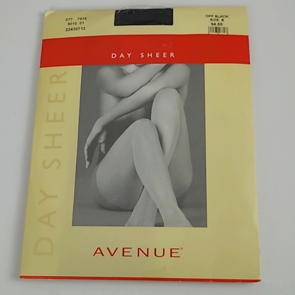 Vintage Avenue Pantyhose Day Sheer Black Size B Hosiery‎